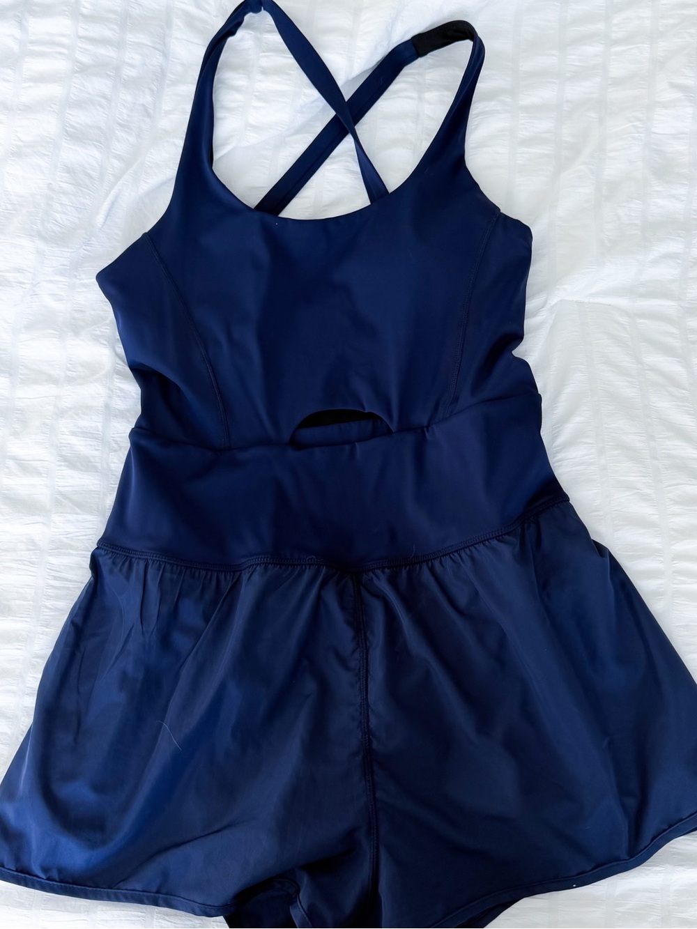 Navy Blue Athletic Romper